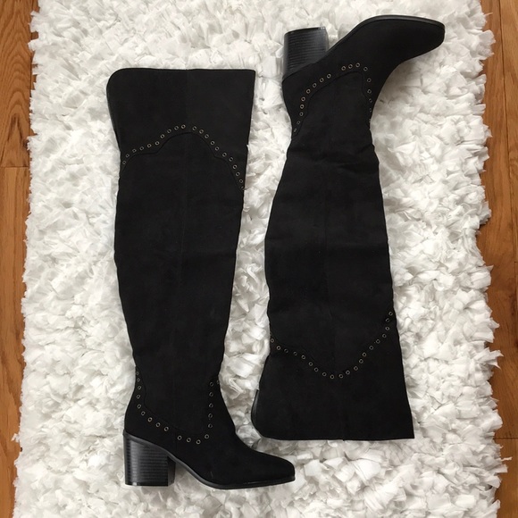 Studded Over The Knee Boots - Picture 2 of 6